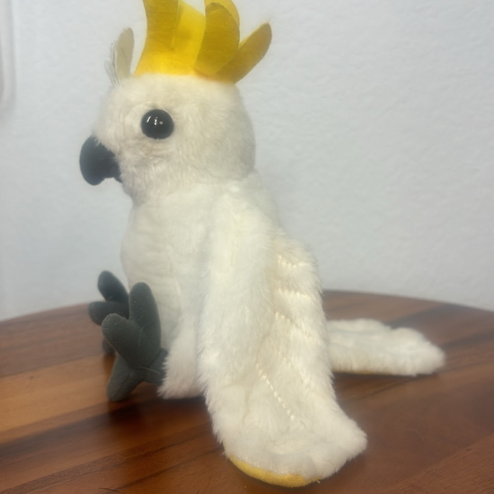 Wild Republic Cuddlekins mini Sulphur Crested Cockatoo stuffed animal - Picture 5 of 11